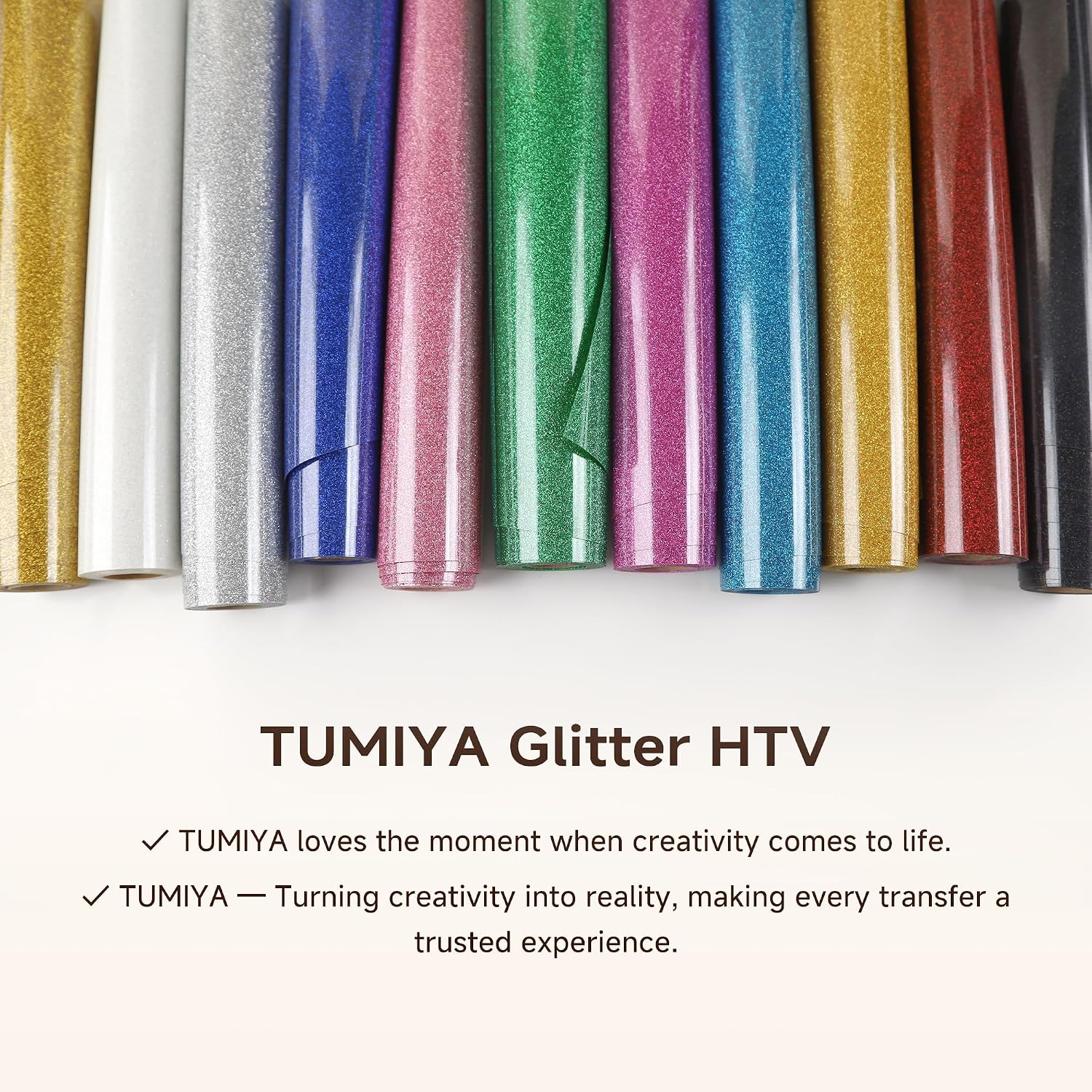 Glitter Gold HTV Vinyl - 12” x 20 Ft Glitter Heat Transfer Vinyl Rolls, Iron on Vinyl for DIY Design
