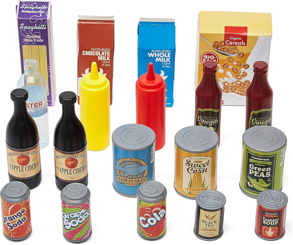 Pretend Play Food Toy Set for Kids Ages 3 and Up, 150 Pieces, Multicolor