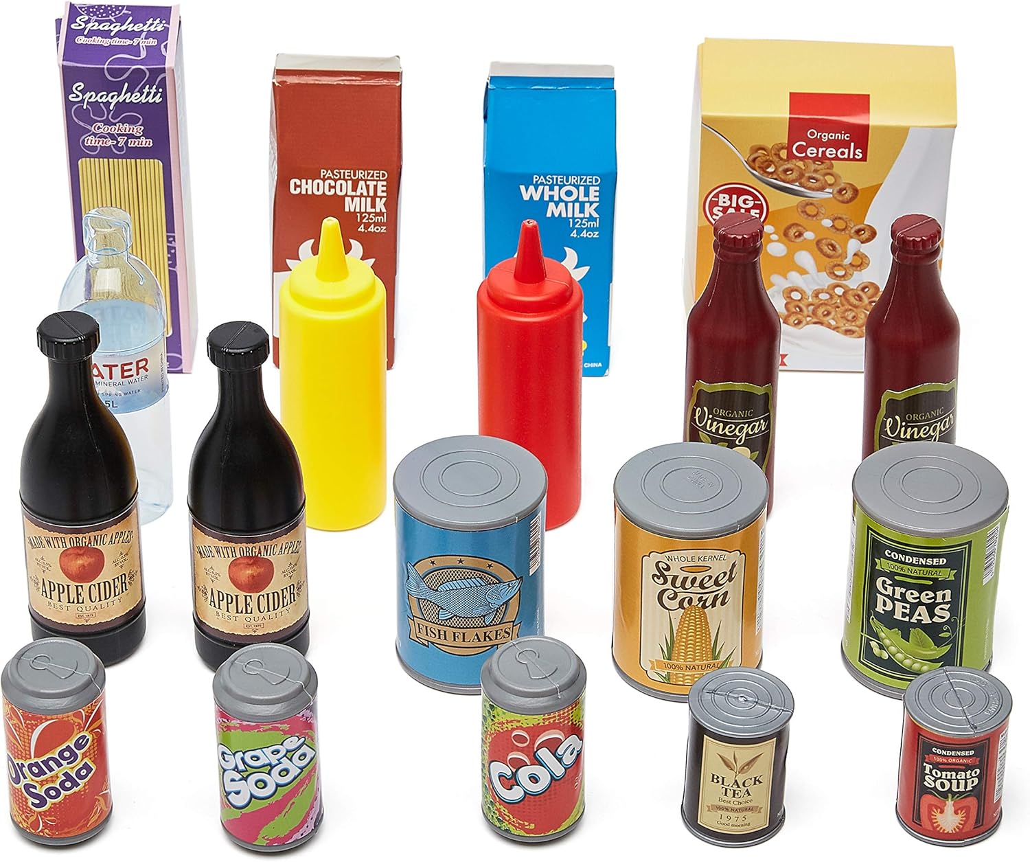 Pretend Play Food Toy Set for Kids Ages 3 and Up, 150 Pieces, Multicolor