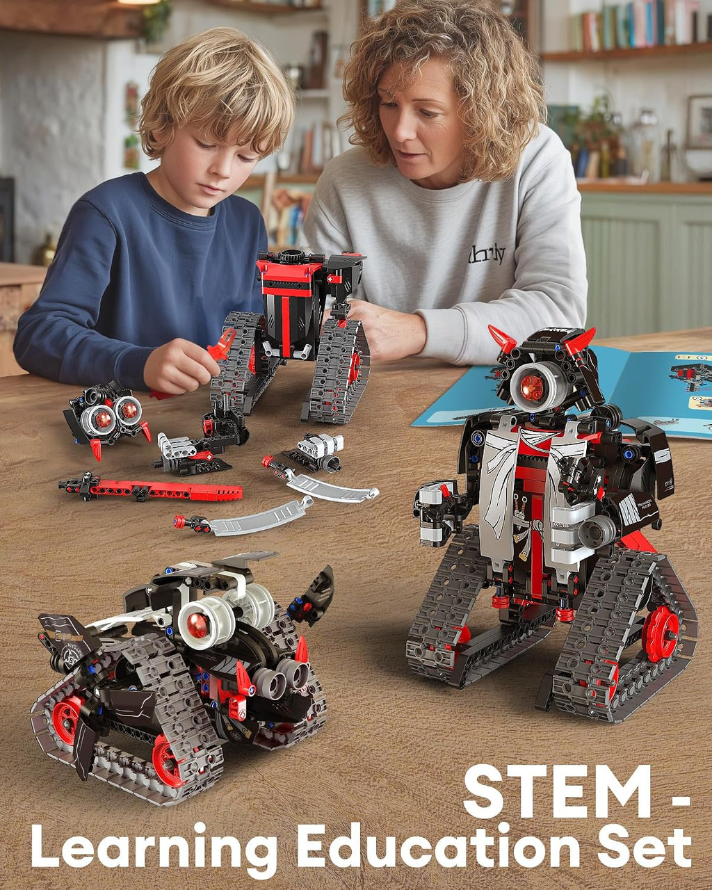 5-in-1 STEM RC Robot Building Kit - 443PCS, Gift for Boys Ages 8-13 | STEM Toys for Ages 8-13, Building Toys for