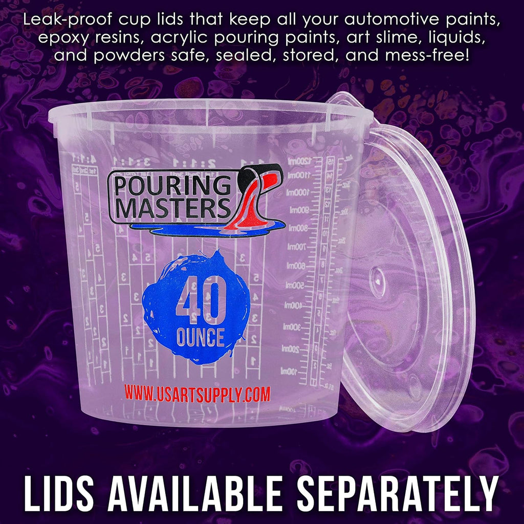 40 Ounce (1200ml) Graduated Plastic Mixing Cups (Box of 24)