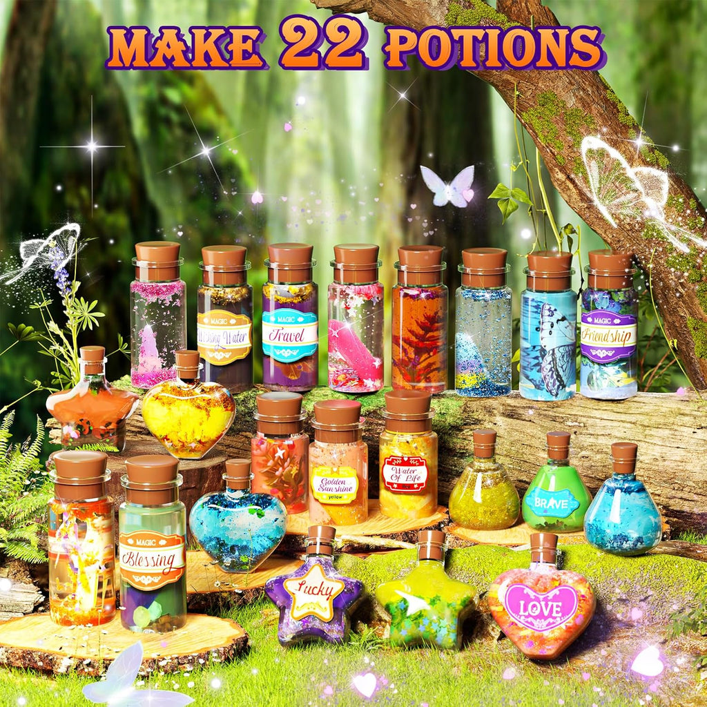Magic Potion Kit for Girls,22 Potions Magic Mix Set for Kids 6 7 8 9 10 11 12 Years Mystery Potion Making kit Art