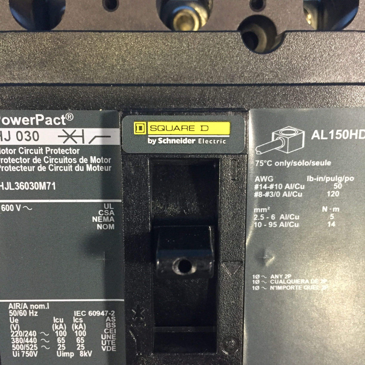 SCHNEIDER ELECTRIC HJL36030M71 Motor Circuit Protector 600V 30A