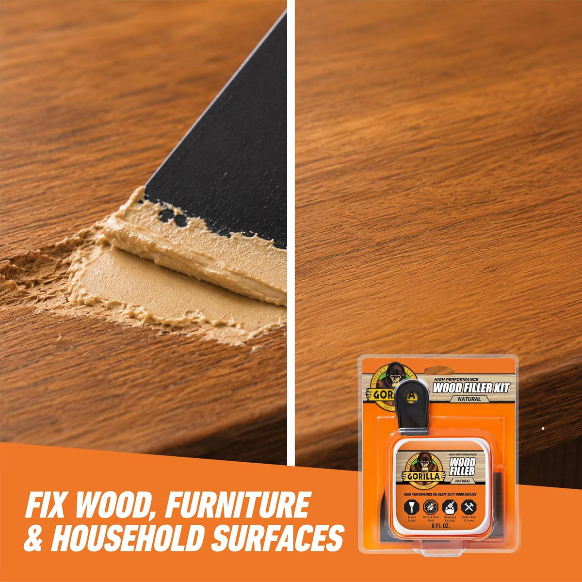 GORILLA All-in-One Home Repair Kit for Wall, Wood & DIY Fixes