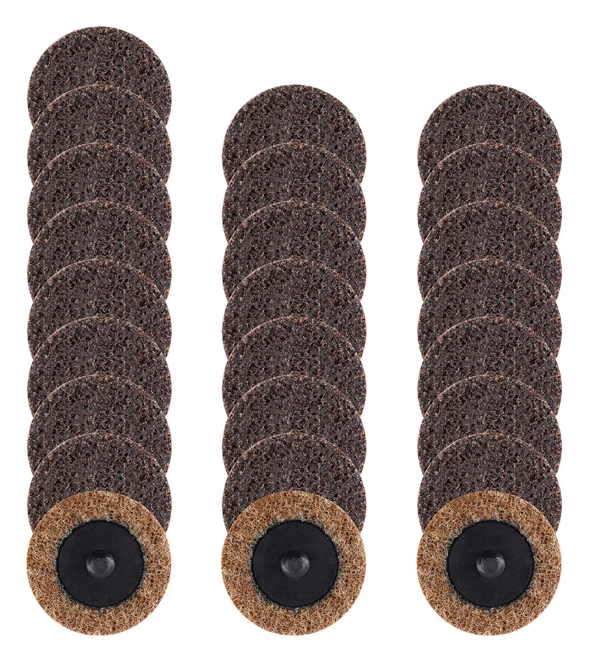 Abrasives 2" Nylon Surface Conditioning Quick Change Sanding Discs with R-Type Backing Coarse 80 Grit - 25 Pack