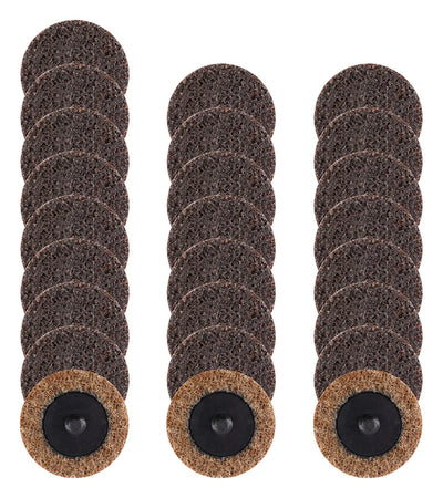 Abrasives 2" Nylon Surface Conditioning Quick Change Sanding Discs with R-Type Backing Coarse 80 Grit - 25 Pack