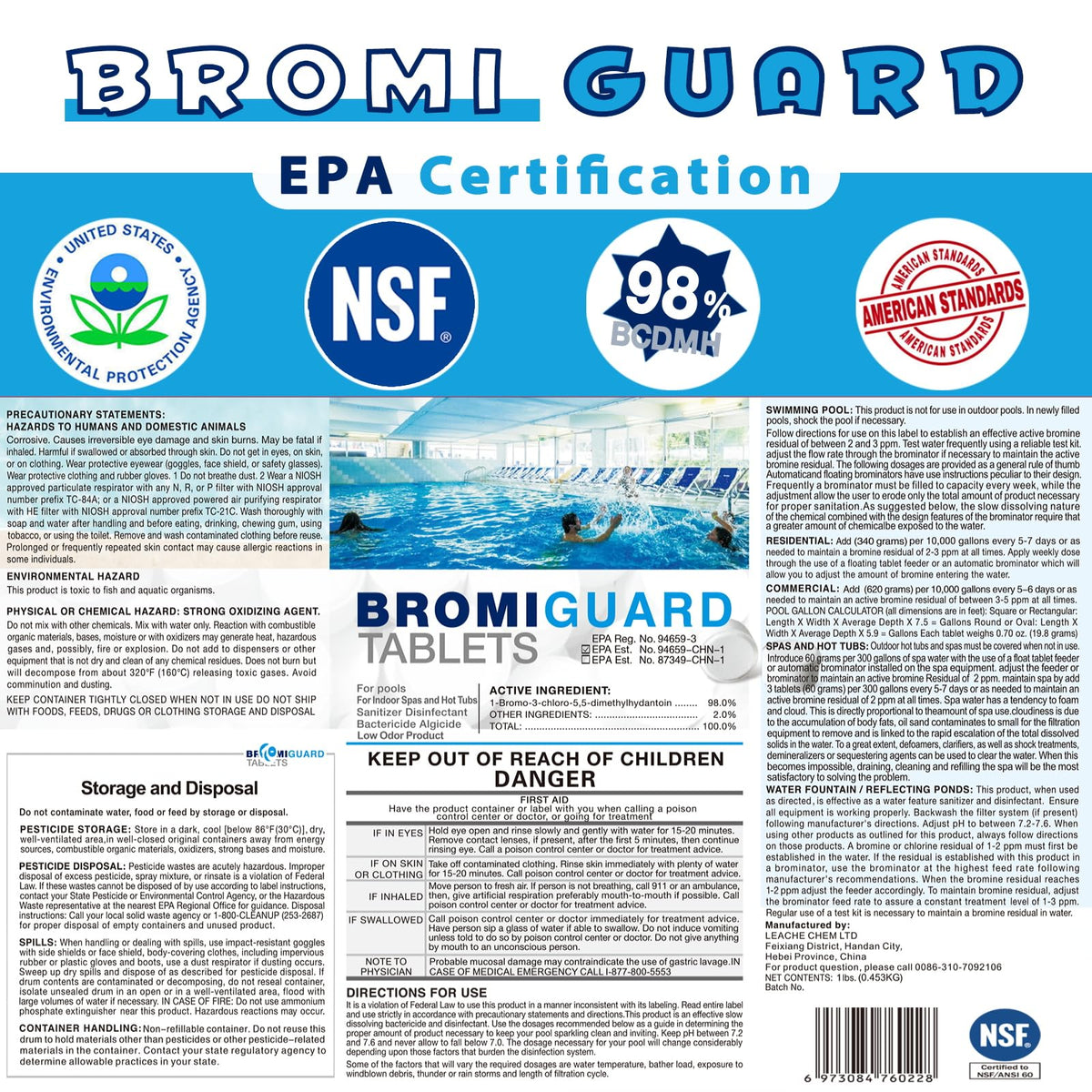 Bromine Tablets for SPA Hot Tub 1lb Brominating Tablets Booster