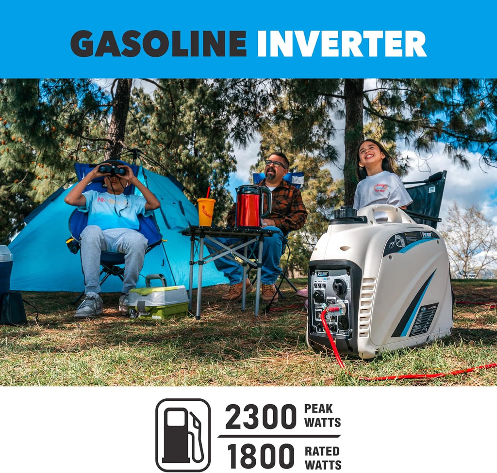PG2300iS 2,300W Portable Super Quiet Gas-Powered Inverter Generator with USB Outlet & Parallel Capability, CARB