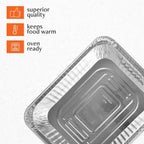 100 COunt Disposable 9 x 13 Aluminum Foil Pans Heavy Weight Half Size Deep
