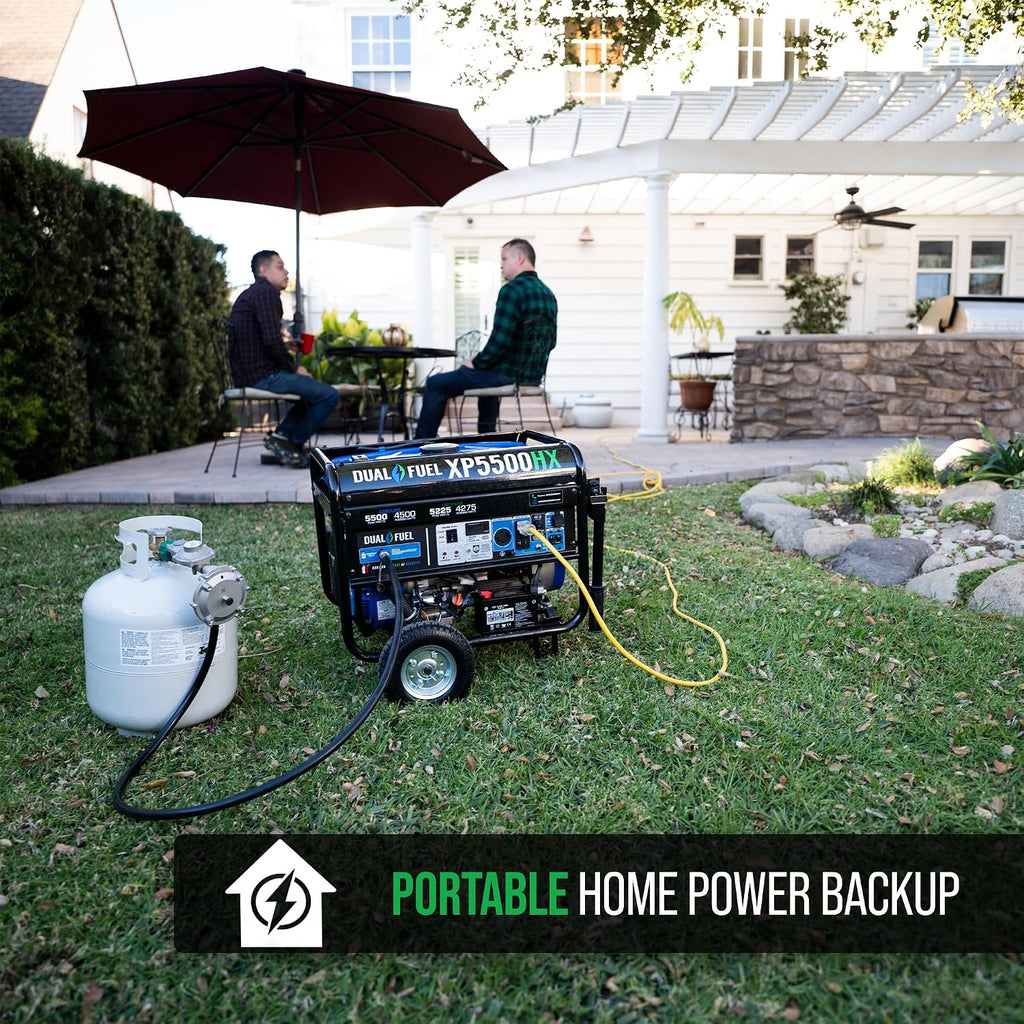 XP5500HX 5,500-Watt Dual Fuel Portable Generator - Gas & Propane, Electric Start, RV & Emergency Ready