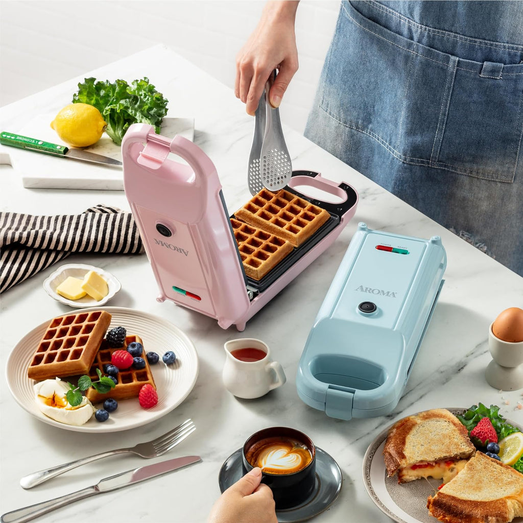 Swap & Flip Waffle Maker with Removable Plates: 3-in-1 Panini Press, Mini Donut Maker, and Waffle Iron