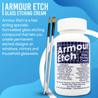 Armour Etch 10 oz Glass Etching Cream Bundle with Moshify Brushes