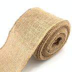 Natural Burlap Fabric Roll, Jute Ribbon, 4 Inch, 10 Yards