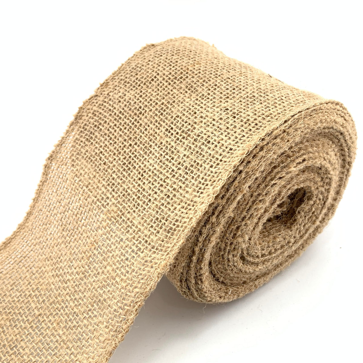 Natural Burlap Fabric Roll, Jute Ribbon, 4 Inch, 10 Yards