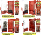 FTG USA 4 Pc #4#6#8#10 Countersink Drill Bit Set with Tapered Drill Bits