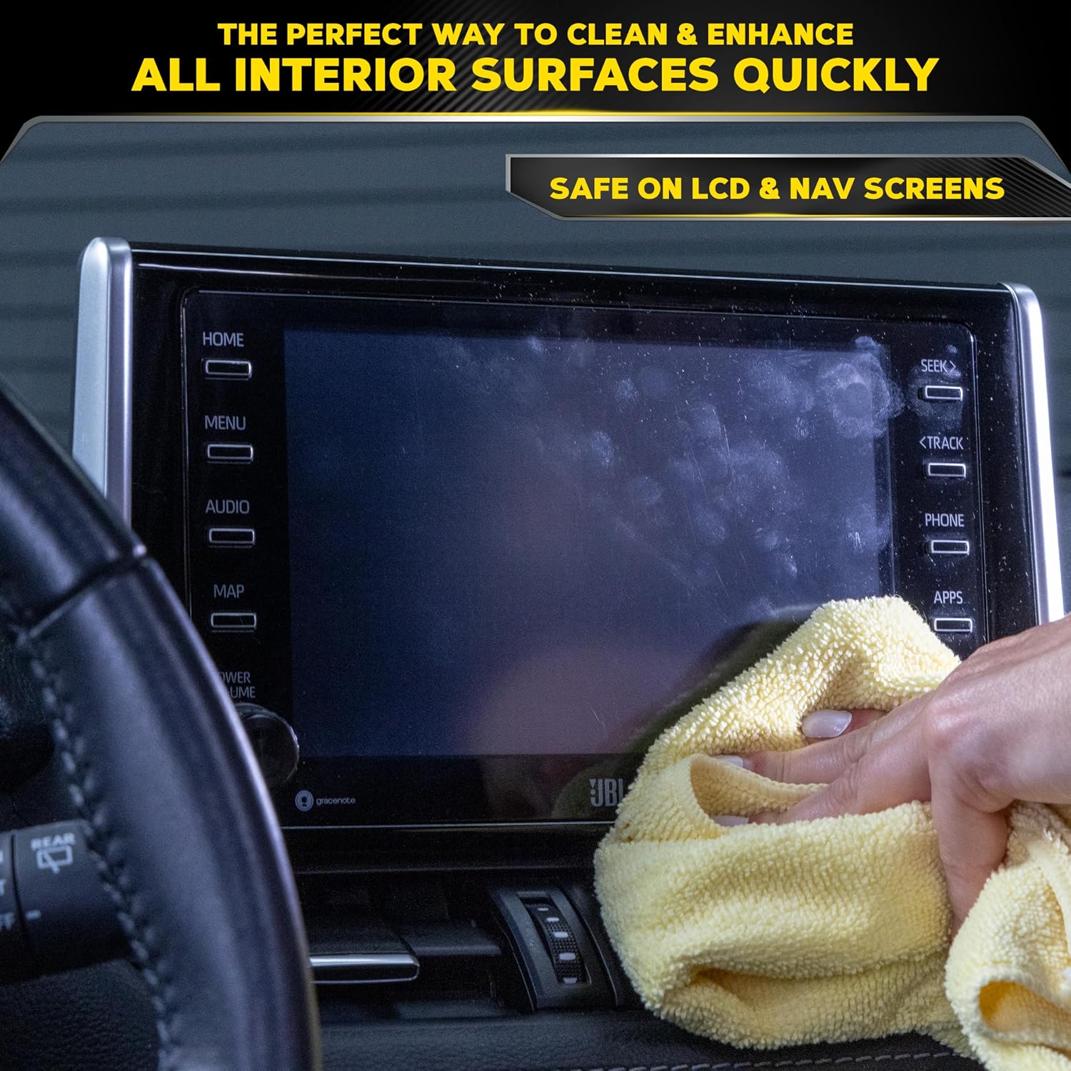 Quik Interior Detailer Cleaner, Quick Detailer Spray Cleans And Refresh Car Interiors, Use On Plastics, Leather &