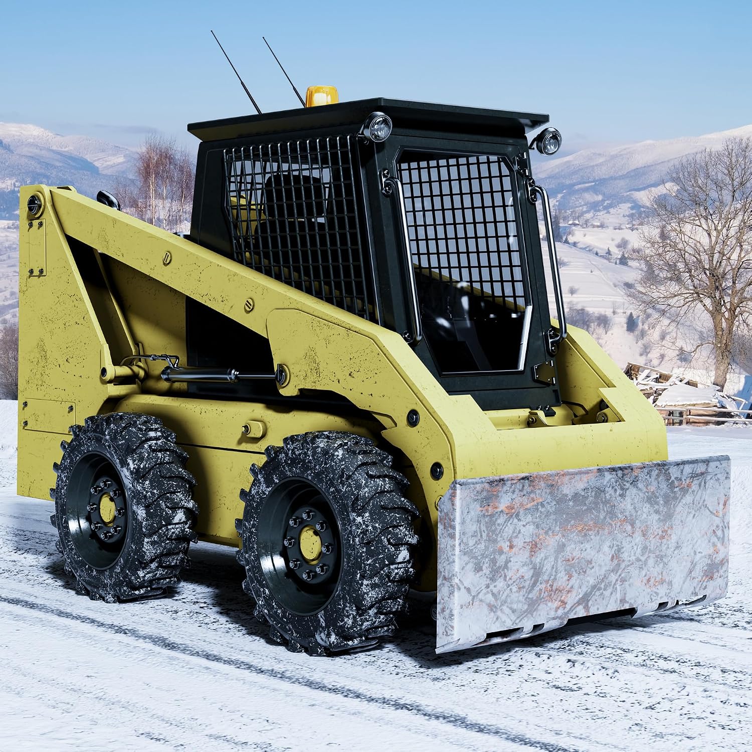 1/2" Skid Steer Mount Plate Attachment for Kubota, Bobcat Tractor | Universal Quick Attach, Heavy Duty 50 Steel, Weld