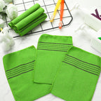 12 Pack Korean Exfoliating Mitts, Body Scrub, 8 x 5.5 in, Green