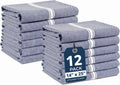 Kitchen Towels Set - 100% Pure Cotton Dish Towels for Kitchen, Super Absorbent Kitchen Hand Towel, Blue Tea Towels