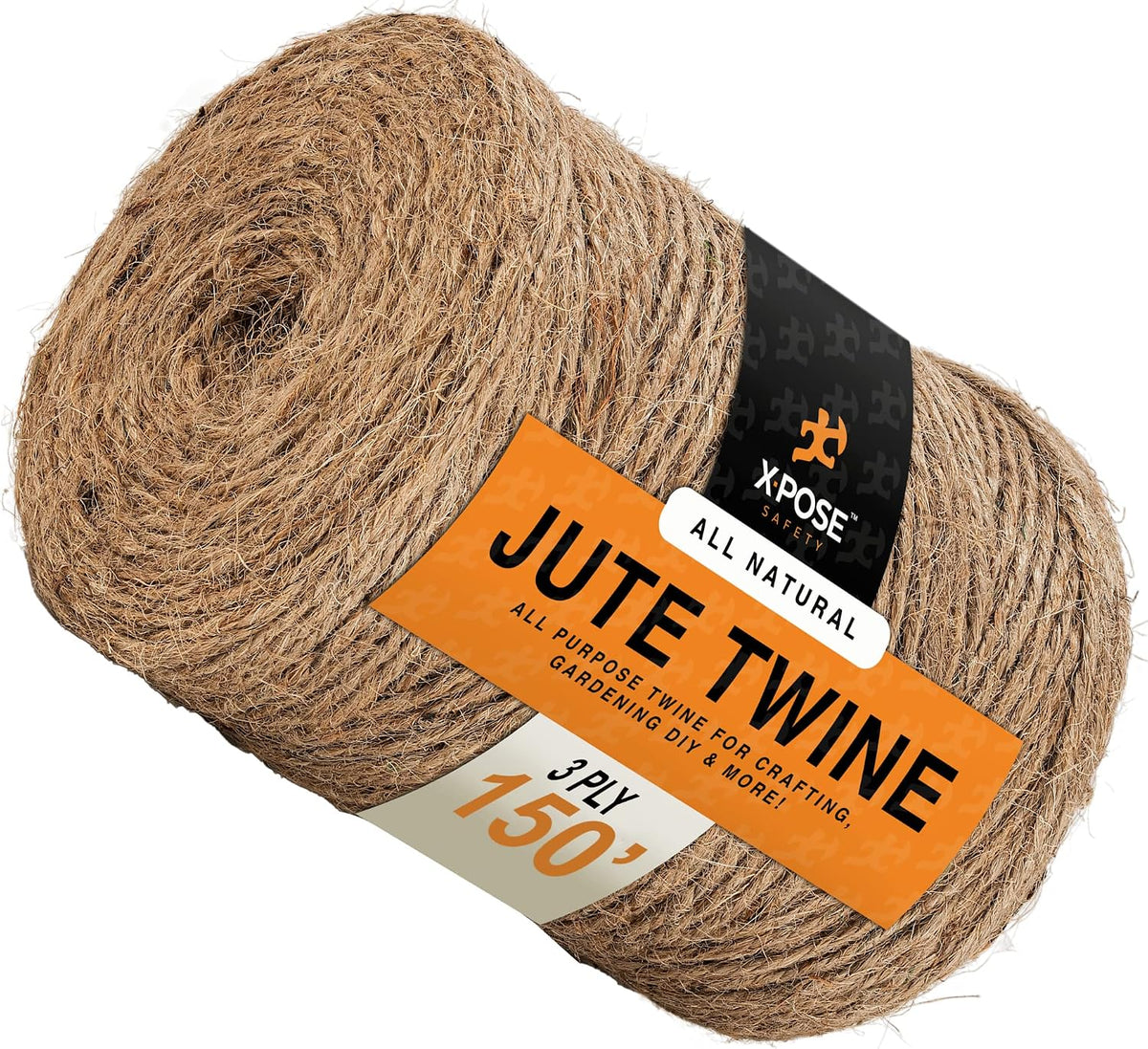 Jute Twine - 3 Ply Brown Roll 150 Feet Natural Jute String for Crafts, Packaging, Wrapping, Decorative Rope Cord for