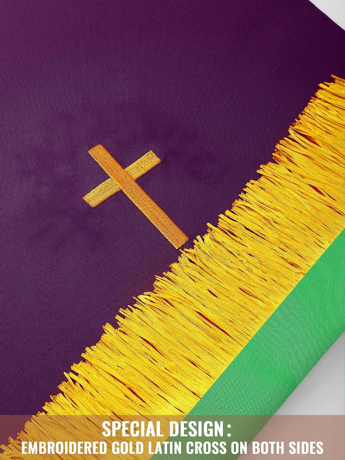 3 Set Parament Table Runner Altar Cloth Green and Purple