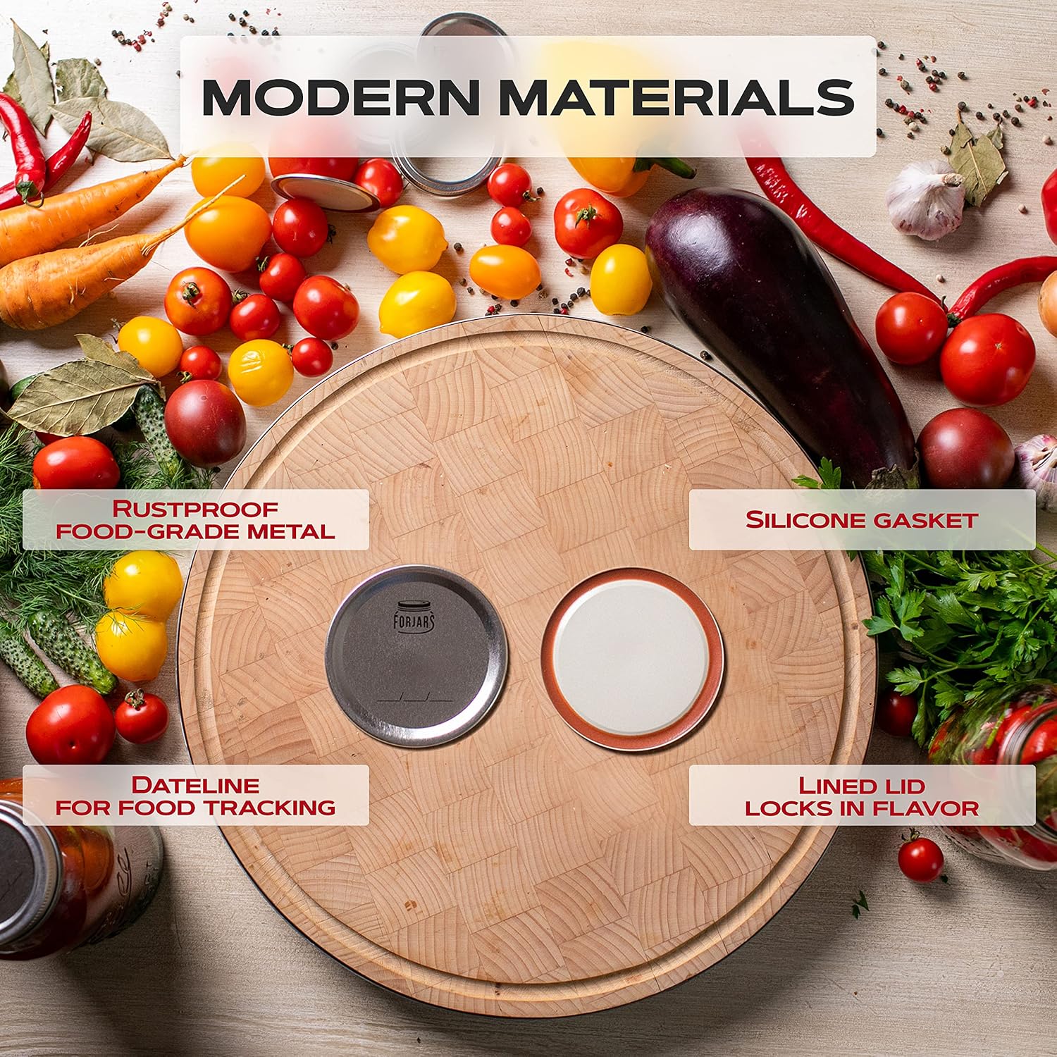 Canning Lids Regular Mouth, 100-Pack – Create Airtight Seals on Mason Jars to Preserve Food for Meal Prep & Food