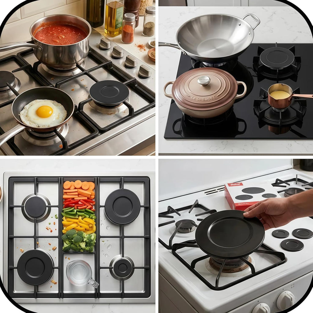 4 Pack Set of Gas Stove Burner Caps Suitable for Sabaf Equipped