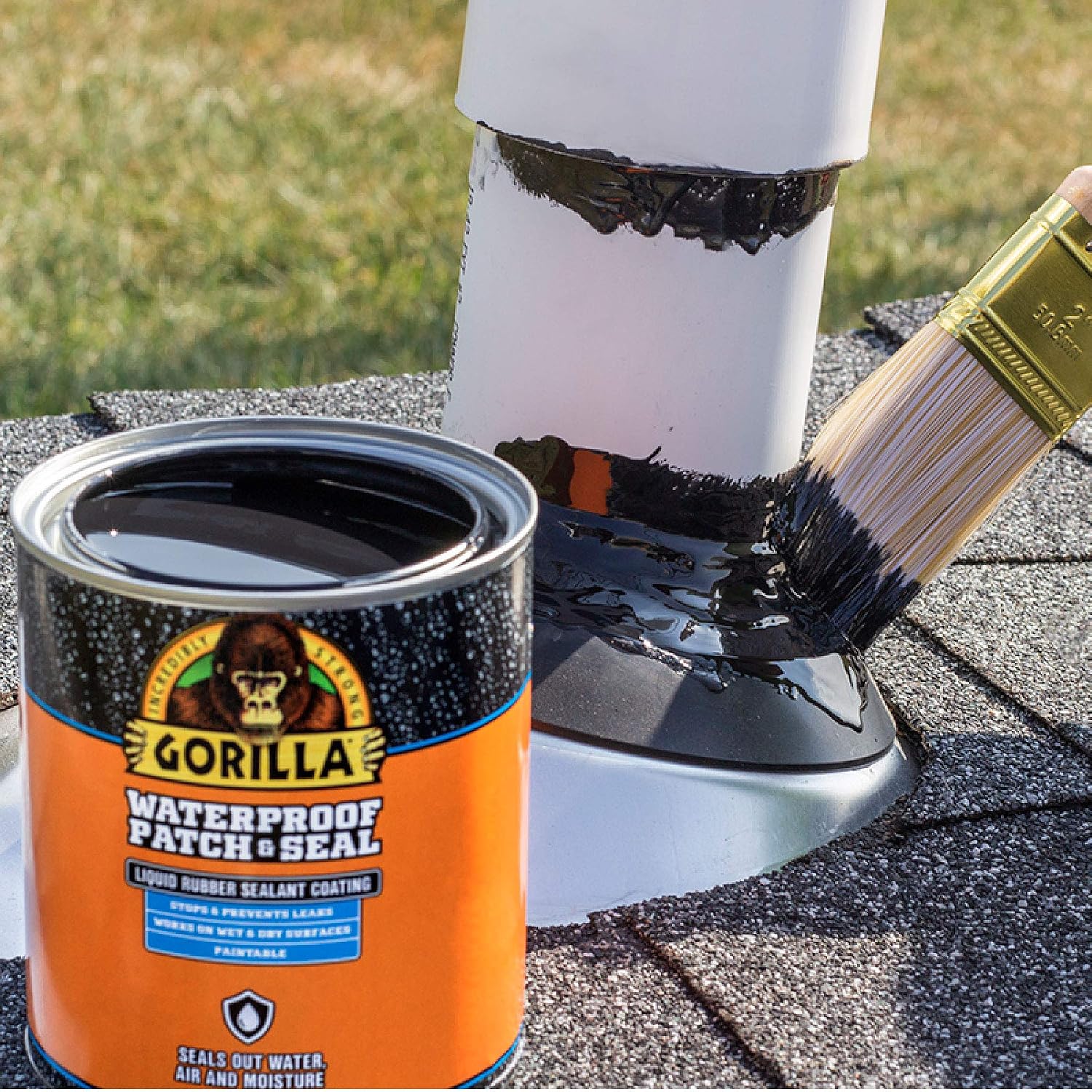 Patch & Seal Liquid Rubber Waterproof Sealant, Black, 32 oz