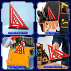BURMONG 7" Rafter Square with Level Vial, Aluminum Triangle Ruler