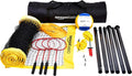 Portable Outdoor Volleyball and Badminton Combo Set with Sturdy Poles and Storage Bag