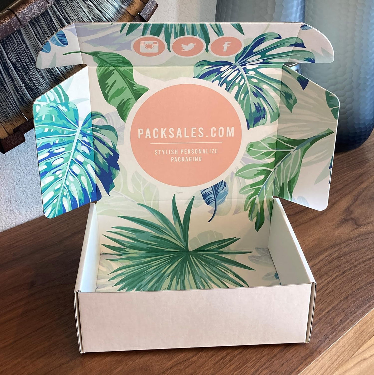Custom Shipping Boxes (25 Pack) - Branded Mailer Boxes with Logo Print for Small Business and Subscription (Inside