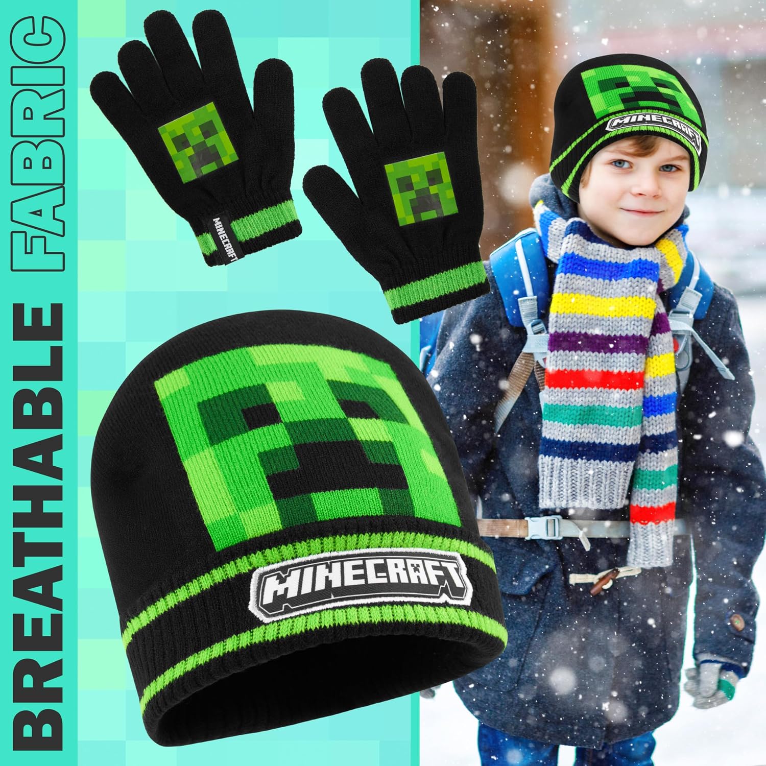 Boys Winter Set, 6–14 Yrs, 3Pc Beanie Scarf Gloves, 2Pc Knit Cap Mitts, 1 Pc Bucket Hat|Beanie Gifts for Boys