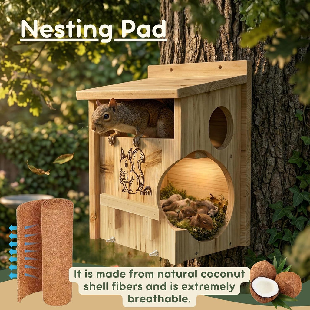 Squirrel House - with Feeder Easy DIY Kit 2 in 1 Houses and Feeder