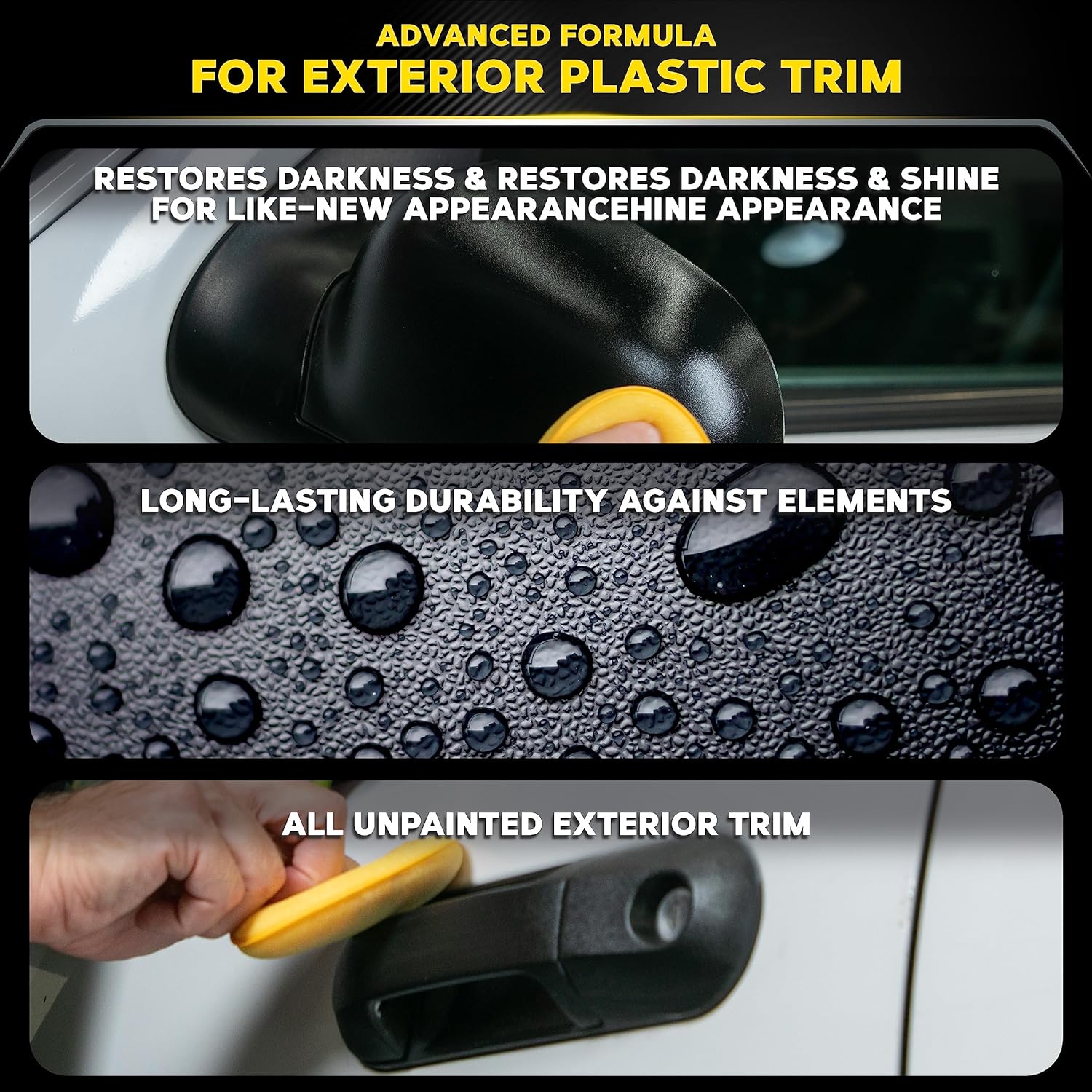Hybrid Ceramic Trim Restorer, Car Trim Restorer For Diy Drivers And Detailers, Restores & Protects Faded Exterior