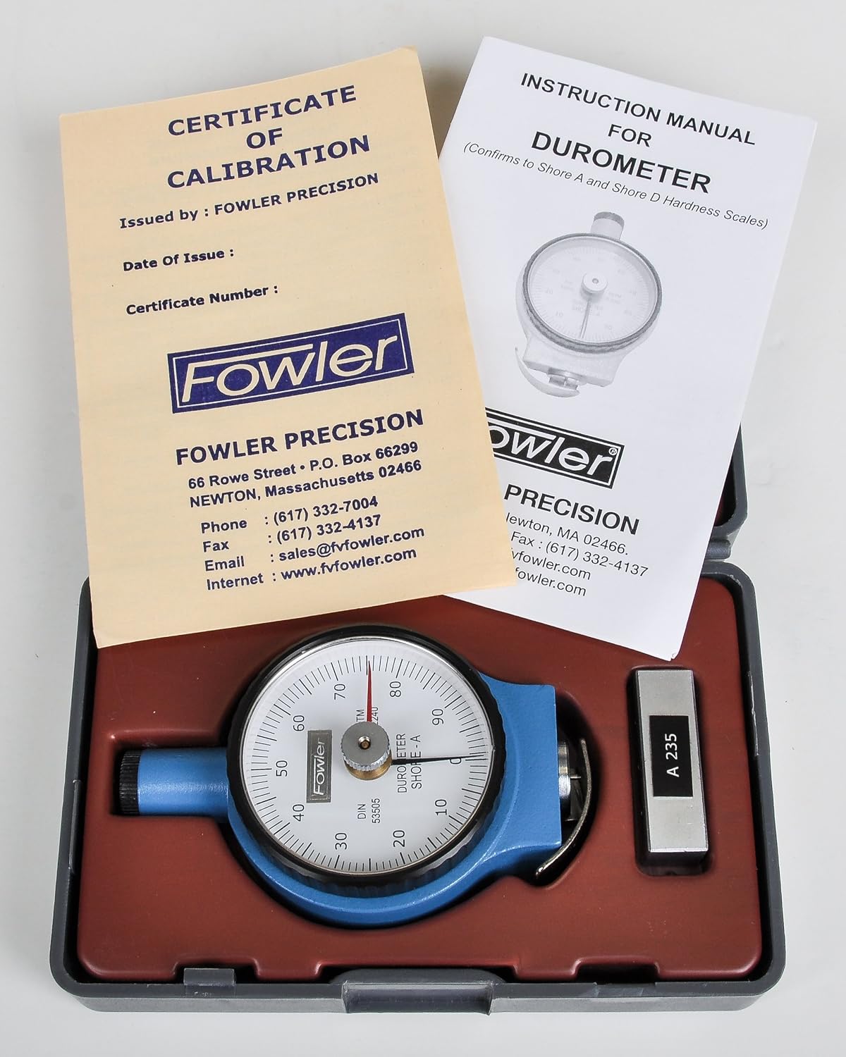 Fowler 53-762-101-0, Portable Durometer With Blunt Taper 35º