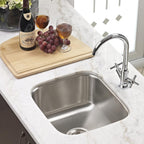 Club Stainless Steel Kitchen Bar & Prep Sink: 10 Inch Undermount Small Sink with Strainer, Durable & Versatile