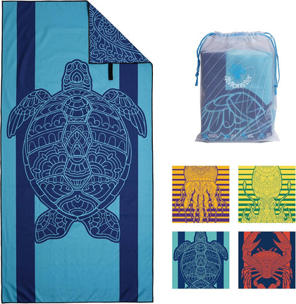 Quick Dry Beach Towel, Ultra Absorbent Microfiber Travel Towel, Lightweight & Compact for Beach, Swimming, Camping