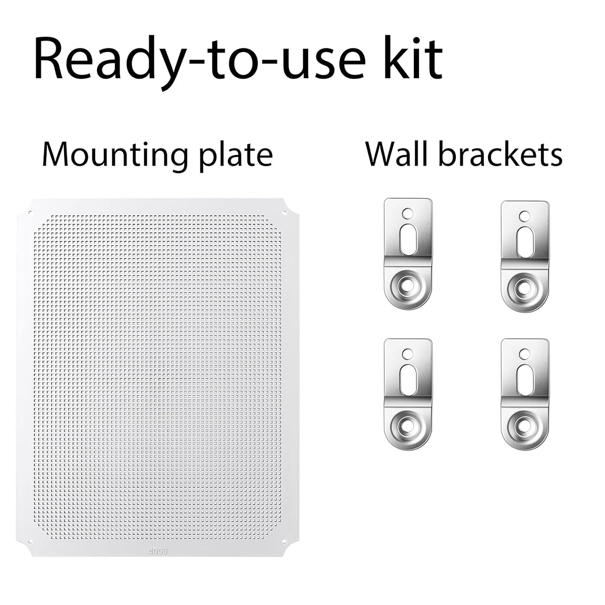 Gratury Junction Box, IP67 Waterproof Plastic Enclosure for Electrical Project, Hinged Grey Cover, Includes Mounting Plate and Wall Bracket