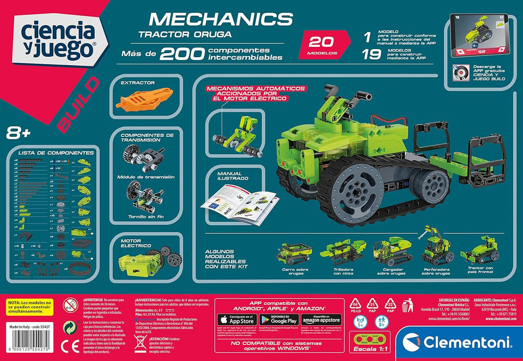Caterpillar Tractor, STEM Construction Game, 8 Years, Toy in Spanish (55427)