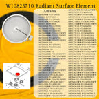STELPART 12" W10823710 Dual Range Radiant Surface Element for Whirlpool