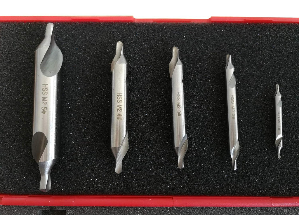 5PC M2HSS Combined Center Drills Countersinks