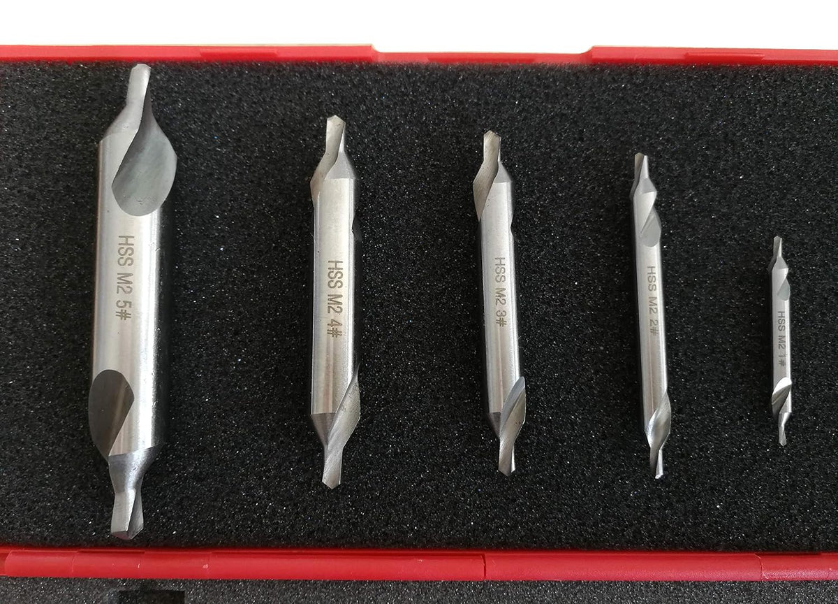 5PC M2HSS Combined Center Drills Countersinks