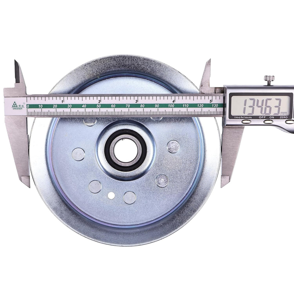 JEENDA Idler Pulley GY22082 GY20629 Compatible with John Deere D100, D120, D140, E110, E130, E180, X105, X125 Tractors Flat Idler Sheave GY20110, 756-05034a, 756-05034
