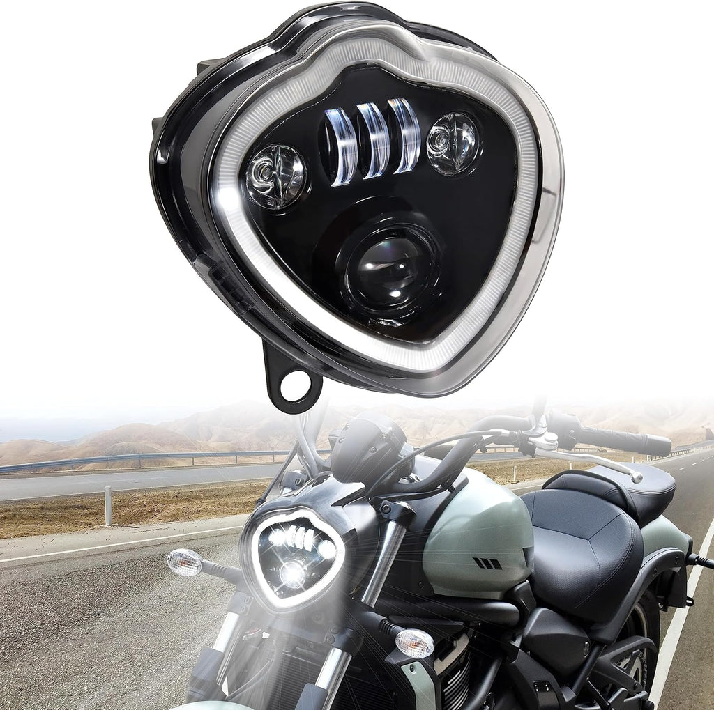 LED Headlights for Kawasaki Vulcan 650 15-25, Replace#YGJM-0031