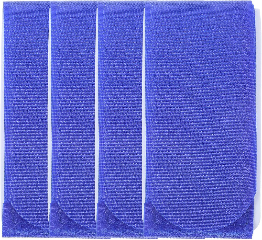 4pcs Lightweight Blue Nylon Skiing Board Fixing Band with Essential Carrying Tool for Ski and Snowboard, Sturdy Ski