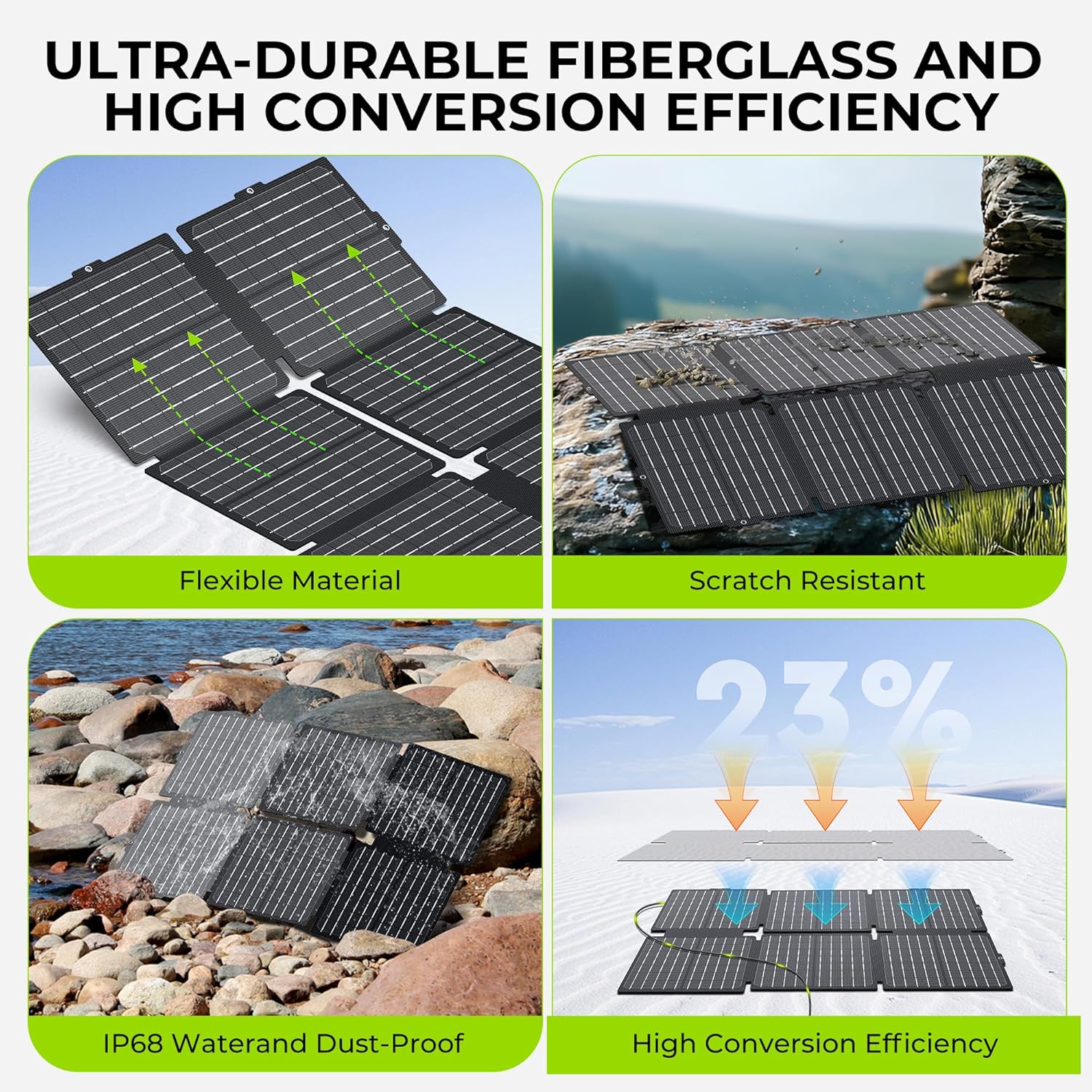 Portable Solar Generator, 300W Portable Power Station with Foldable 60W Solar Panel, 110V Pure Sine Wave 296Wh