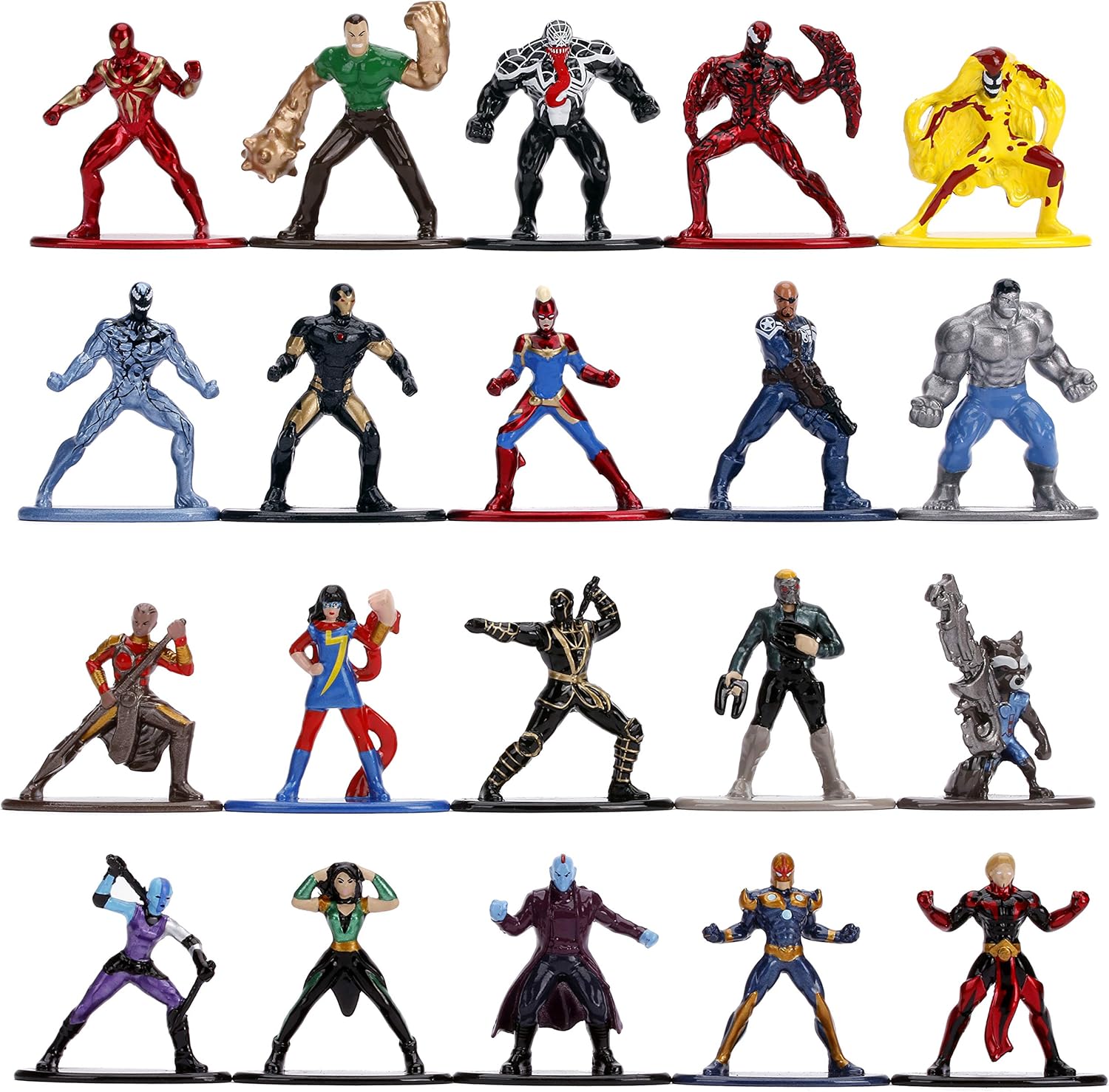Marvel 1.65" Die-cast Metal Collectible Figures 20-Pack Wave 3, Toys for Kids and Adults