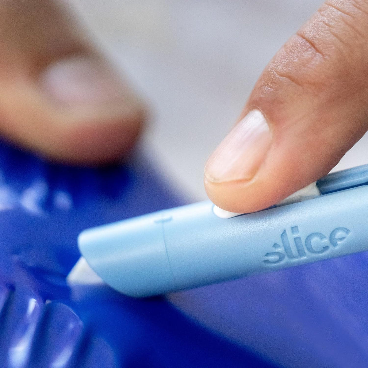 Mini Pen Cutter | Keychain Knife and Box Cutter | Retractable Safety Cutter | Sky