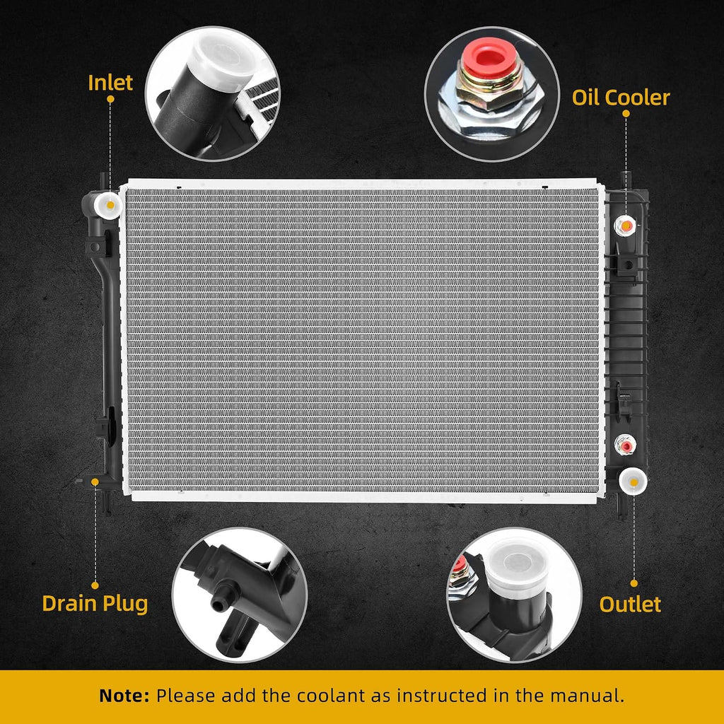 DWVO Complete Radiator Compatible with 2006-2009 Chevrolet Equinox