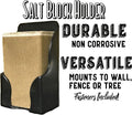 Small Plastic 4lb Mineral Salt Block Holder for Deer, Whitetail, Goat, Horse - Salt Lick Block, Stall Wall Fasteners